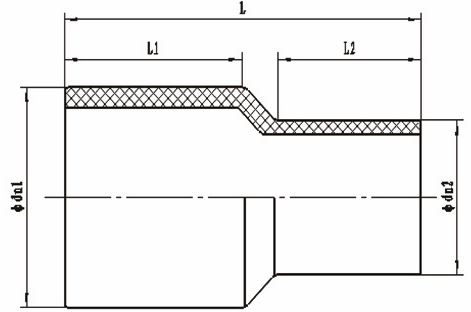 Схема перехода литого SDR 11, 50x25 мм