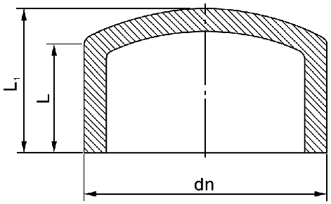 Схема заглушки литой SDR 11, 180 мм