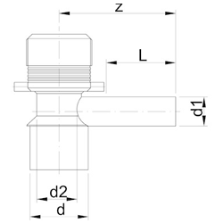 Схема седелки электросварной ПНД (ПЭ) GEORG FISCHER, SDR 11, 110x90 мм, Сатурн с ответной частью